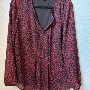 Coldwater Creek Red and Black Blouse